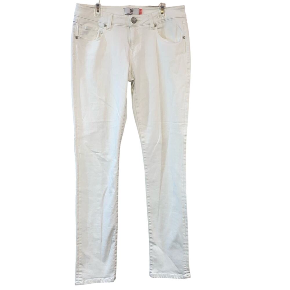 Cabi Slim‎ Boyfriend White Denim Jeans Style# 5171